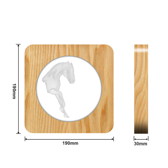 Hest sengelampe i træ design