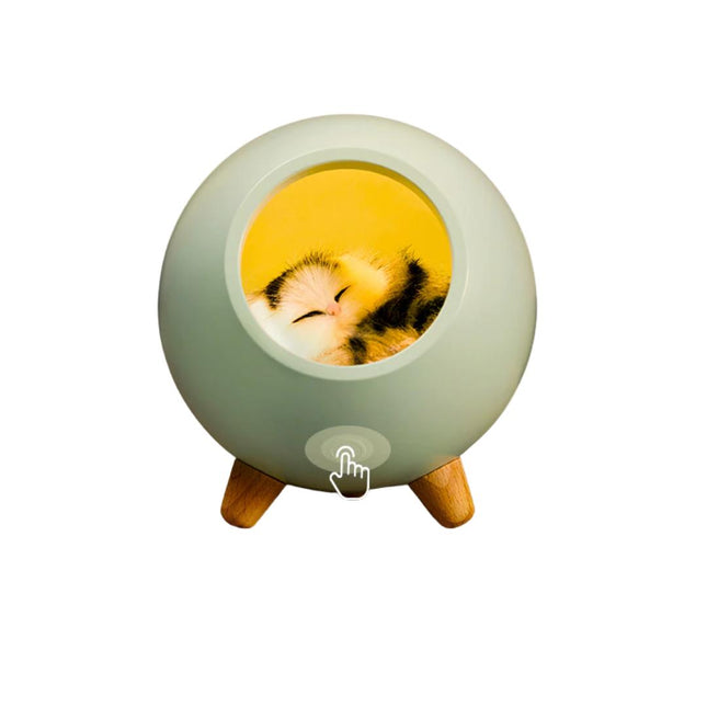 Genopladelig kat natlampe til børn