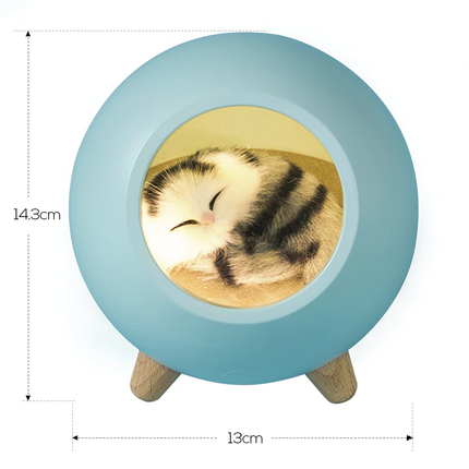 Genopladelig kat natlampe til børn