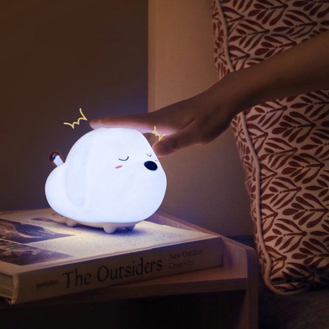 Hyggelig hundehvalp natlampe til børn