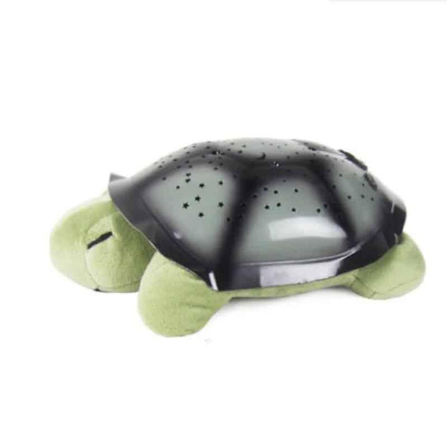 Plys skildpadde natlampe med stjerneprojektor