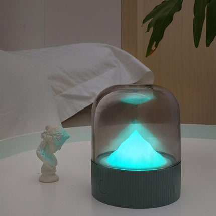 Dekorativ natlampe med oplyst bjerg