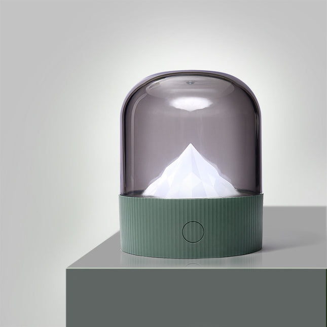Dekorativ natlampe med oplyst bjerg