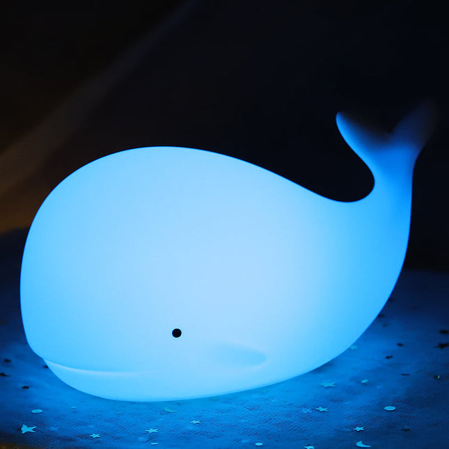 Hval natlampe til børn i silikone