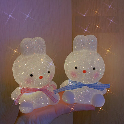 Sød kanin natlampe i blød silikone