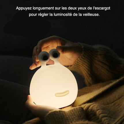 Genopladelig snegle natlampe til amning