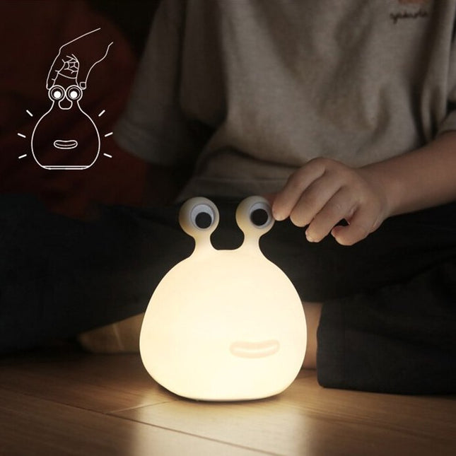 Genopladelig snegle natlampe til amning