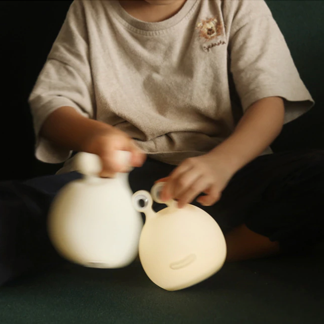 Genopladelig snegle natlampe til amning