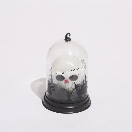 LED kranie lampe i glaskuppel