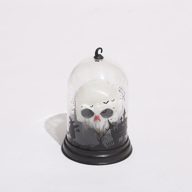 LED kranie lampe i glaskuppel