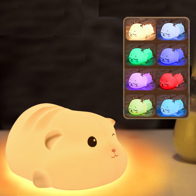 Sød hamster natlampe med farveskift