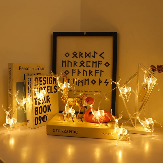 LED lyskæde med rensdyr figurer