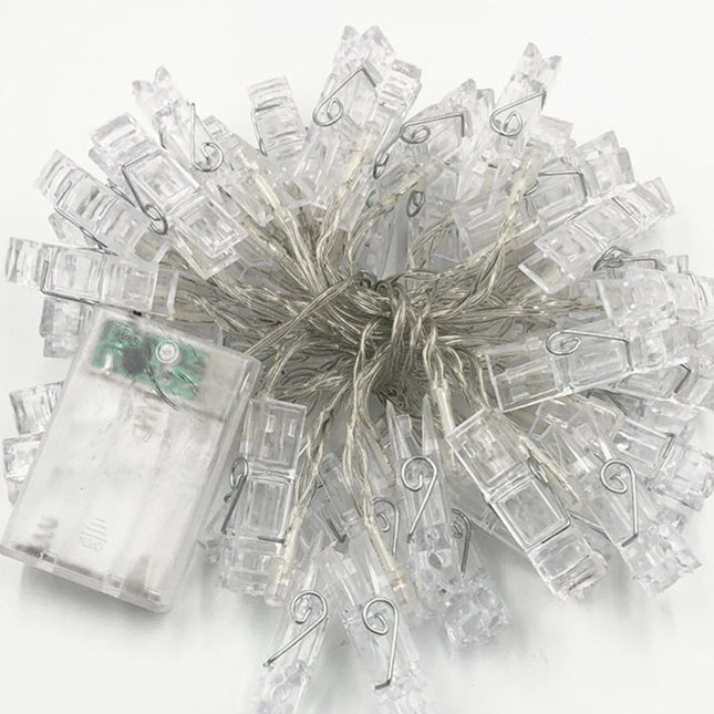 LED lyskæde med klemmer til billeder