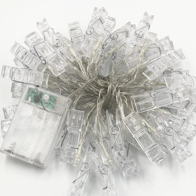 LED lyskæde med klemmer til billeder