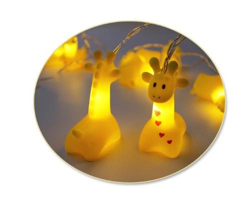 Giraf lyskæde til dekoration på børneværelset
