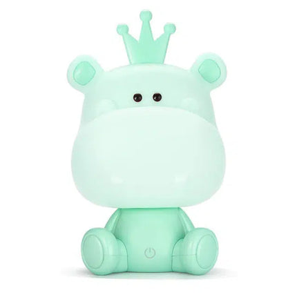 Sød flodhest natlampe med touch