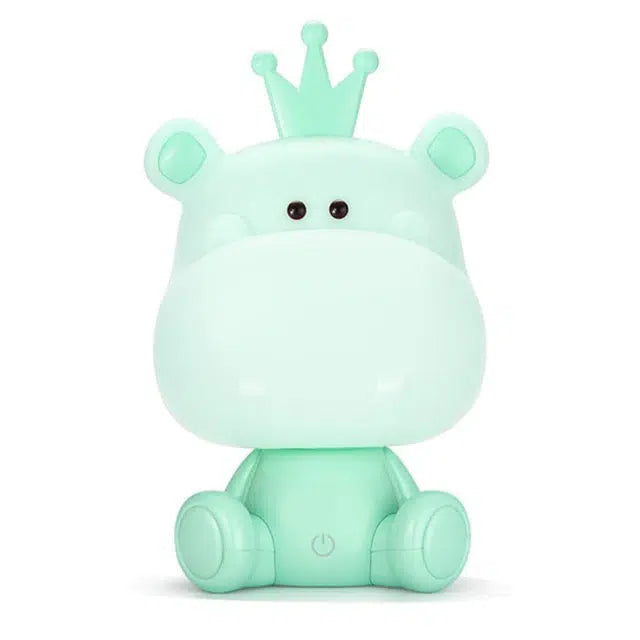 Sød flodhest natlampe med touch