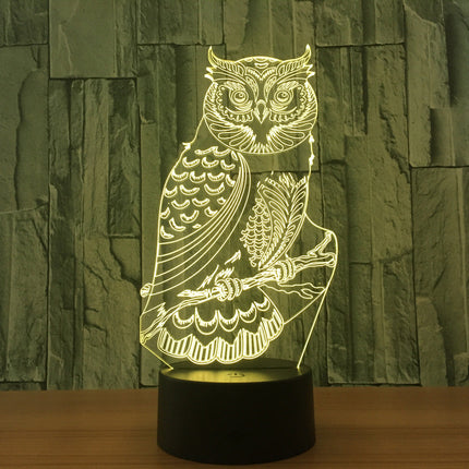 3D illusion ugle LED natlampe