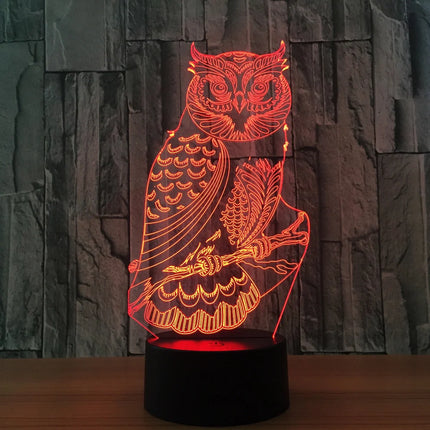 3D illusion ugle LED natlampe