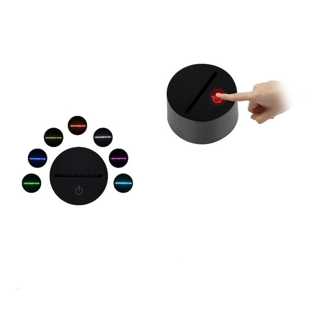 3D natlampe med optisk ræv illusion