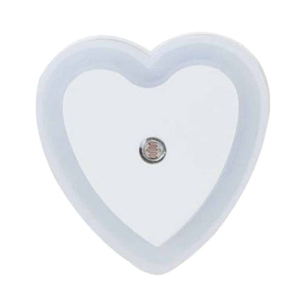 Hjerteformet LED natlampe med lyssensor