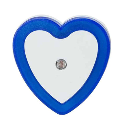 Hjerteformet LED natlampe med lyssensor