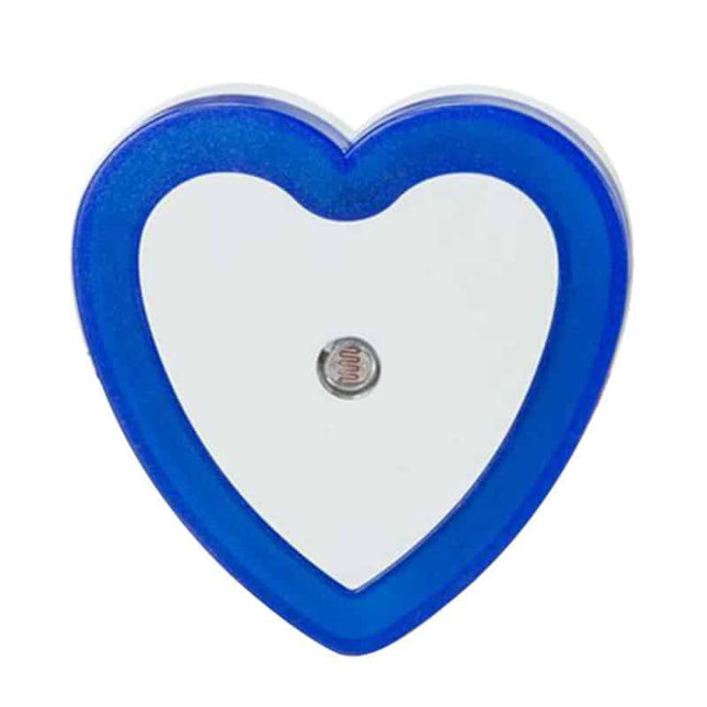 Hjerteformet LED natlampe med lyssensor