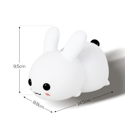 Silikone kanin natlampe med touch kontrol