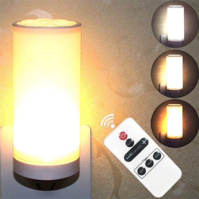 Dæmpbar LED natlampe med fjernbetjening