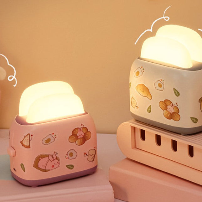 Genopladelig LED natlampe som brødrister