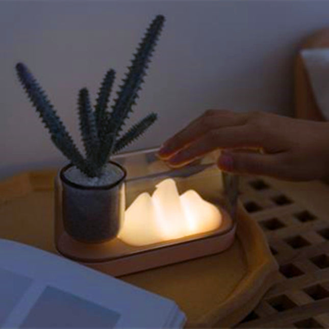 LED natlampe med bjerg til læsning