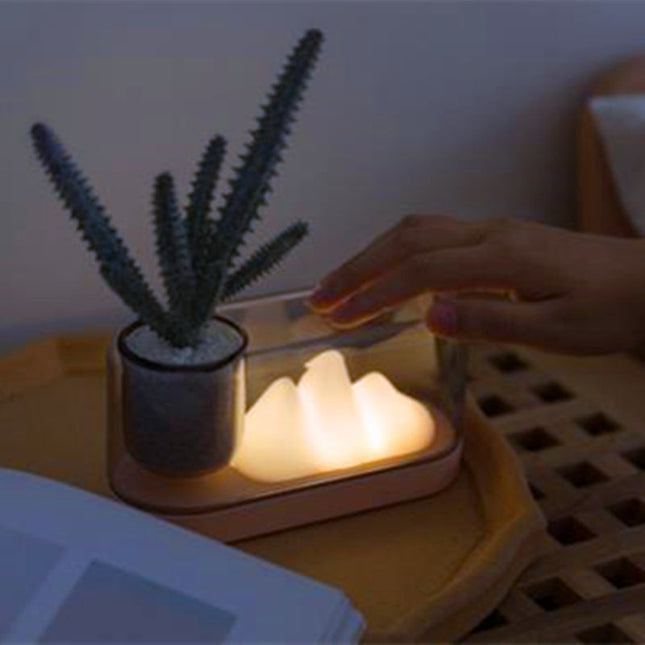 LED natlampe med bjerg til læsning