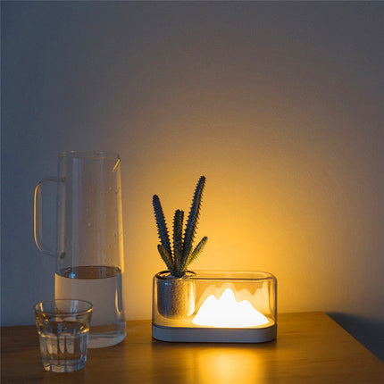 LED natlampe med bjerg til læsning