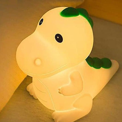 Sød dinosaur natlampe med farveskift