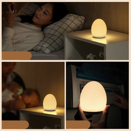 Genopladelig æggeformet LED natlampe