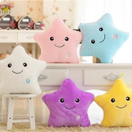 Gul stjerneformet plys LED natlampe