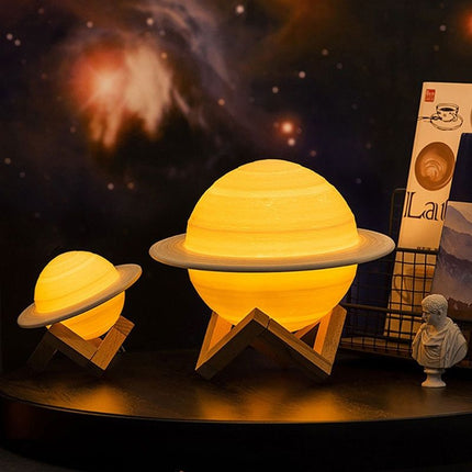 Saturn planet 3D LED natlampe