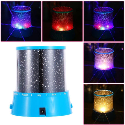 LED natlampe projektor med stjernehimmel
