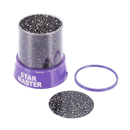 LED natlampe projektor med stjernehimmel