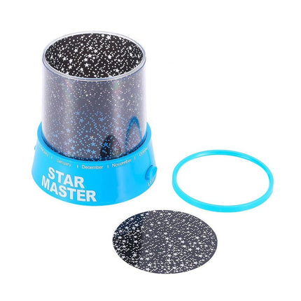 LED natlampe projektor med stjernehimmel