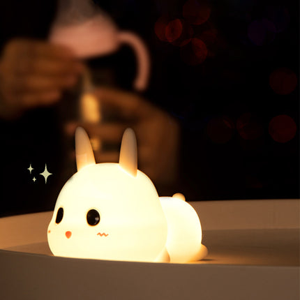 Lang kanin LED natlampe i silikone