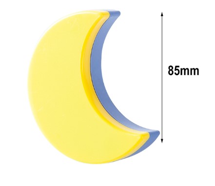 Gul måne natlampe til stikkontakt