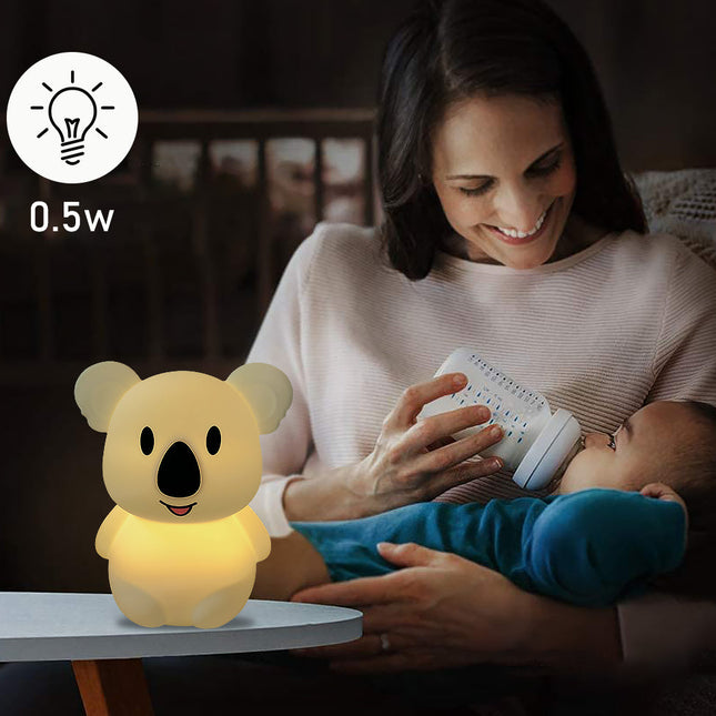 Sød koala silikone natlampe med farveskift