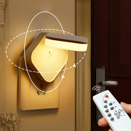 Natlampe til stikkontakt med fjernbetjening