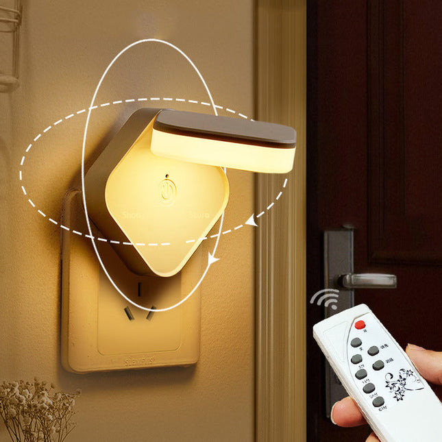 Natlampe til stikkontakt med fjernbetjening