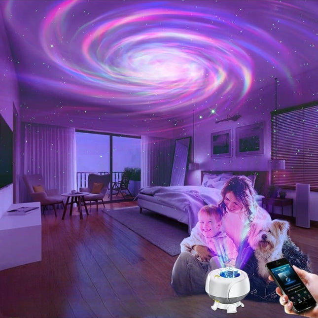 Galakse projektor med Bluetooth højttaler