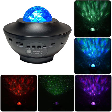Musikalsk natlampe med havprojektion Bluetooth