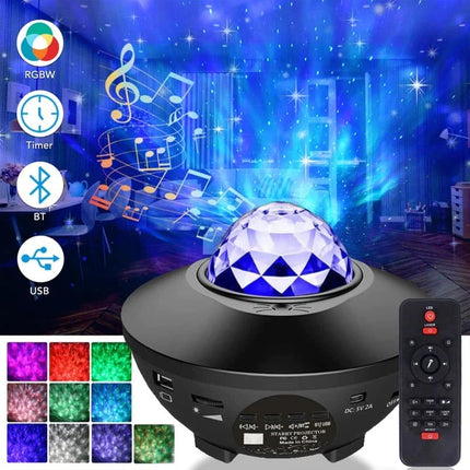 Musikalsk natlampe med havprojektion Bluetooth
