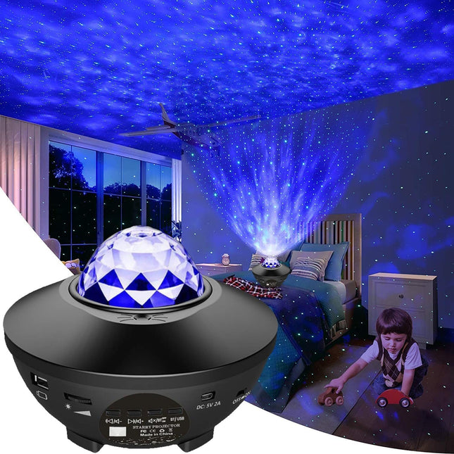 Musikalsk natlampe med havprojektion Bluetooth