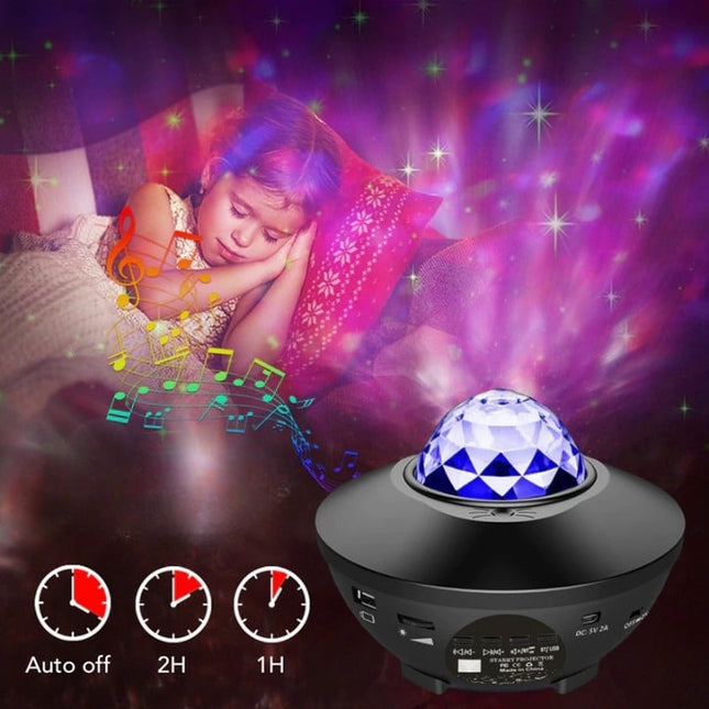Musikalsk natlampe med havprojektion Bluetooth